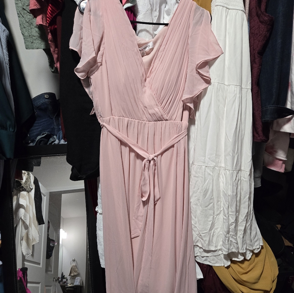 Ever Pretty Blush Pink Midi Dress